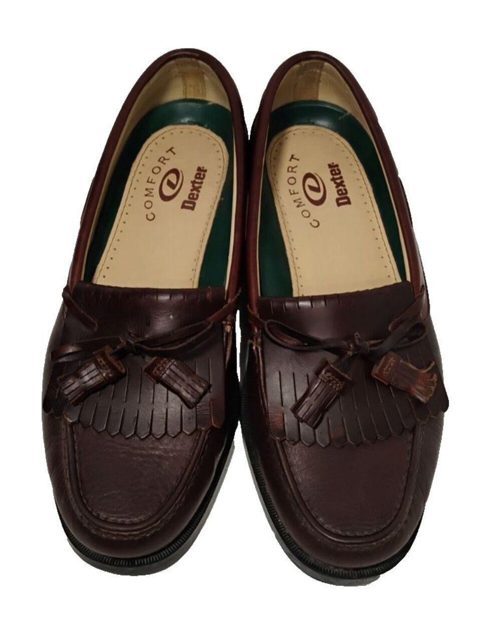 Vintage Dexter Comfort Tassel Loafers Shoes Men Size 10.5 Brown Leather USA